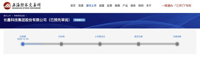 拟募资295亿元！长鑫科技科创板IPO获受理 已完成两轮预审问询回复 2025年